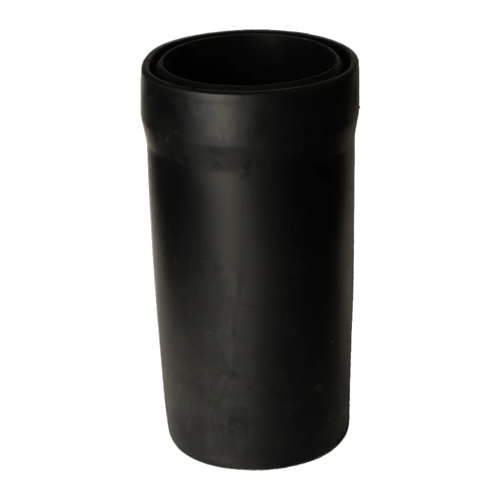 Tall molded rubber sleeve for insulation or protection