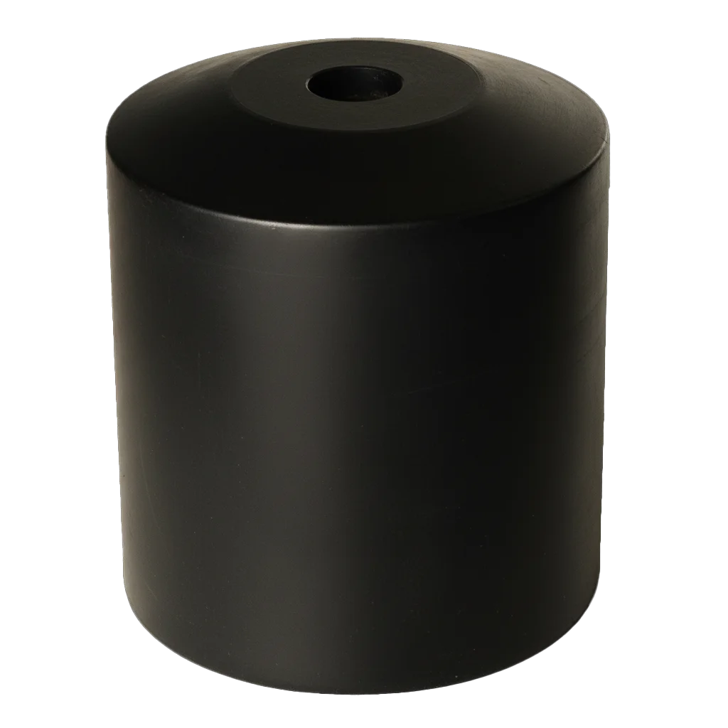 Damping Components Molded rubber bumper with recessed mounting hole