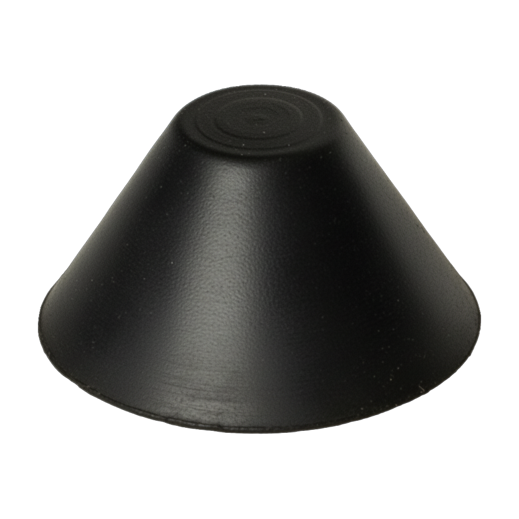 Custom molded rubber cone-shaped component for industrial use